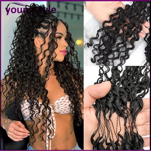 Deep Wave Crochet Hair Extensions 100g Peruvian human hair