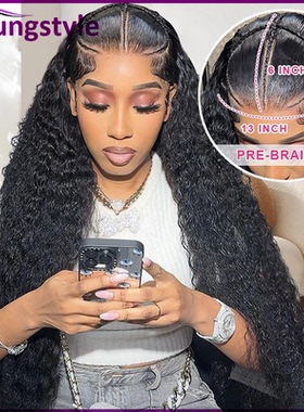 kinky curly 13*6 lace front wig brazilian huamn hair wigs