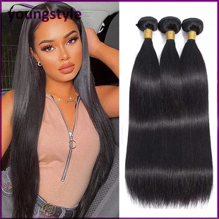 Malaysian straight human hair bundles extensions100g真人发