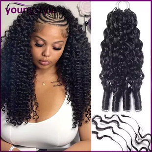 Burmese Curly Crochet Hair Peruvian Human Hair For Braiding