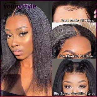 Wear and bob Glueless yaki Wig human wigs hair straight