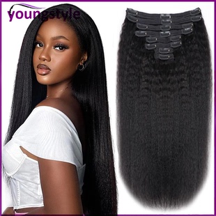 Peruvian Yaki Straight Clip In Human Hair Extensions120g