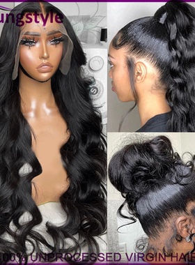 360 full lace frontal wig Body wave human hair wigs 蕾丝头套