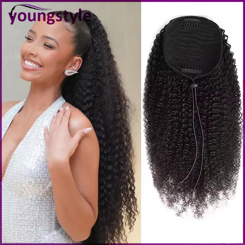 humanhair真人发假发马尾