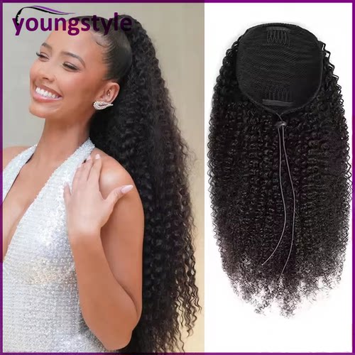 humanhair真人发假发马尾