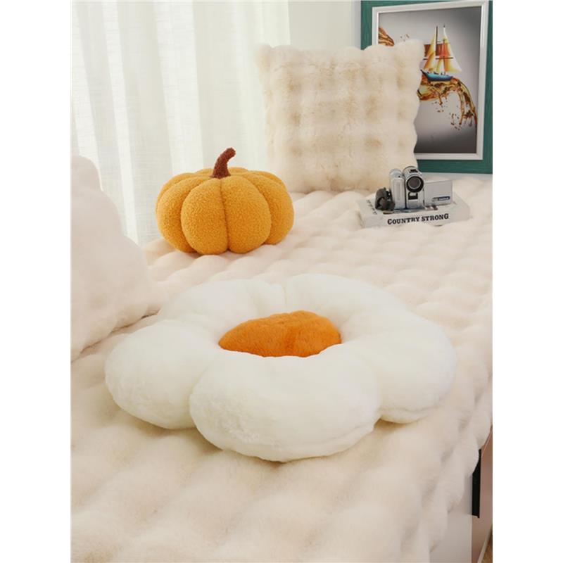 冬季2024网红兔毛绒飘窗垫阳台垫窗台卧室榻榻米坐垫子可拆洗定制