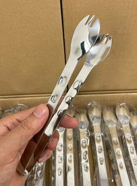 加厚304不锈钢冰夹防滑取冰块夹子商用夹冰钳方糖夹酒吧吧台用具