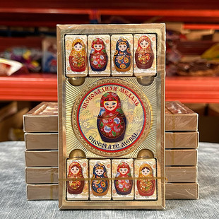 俄罗斯进口涅夫斯基俄罗斯套娃牛奶巧克力卡通礼盒礼物可可脂零食
