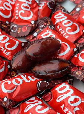 乌克兰进口如胜Roshen可乐味夹心硬糖气泡汽水糖酸爆糖泡腾粉喜糖