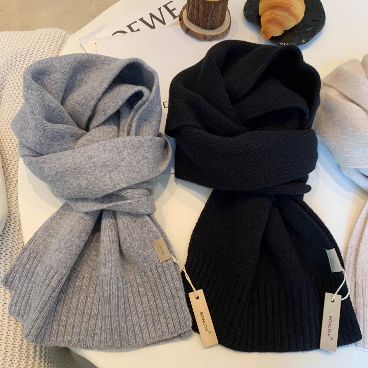 特大版纯羊毛围巾女秋冬2025新款保暖针织坑条加厚保暖情侣围脖女