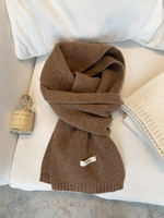 Selected Australian all-wool knitted scarves for women's 2026 autumn and winter new solid colors, versatile and warm couple scarves for women thumbnail 8