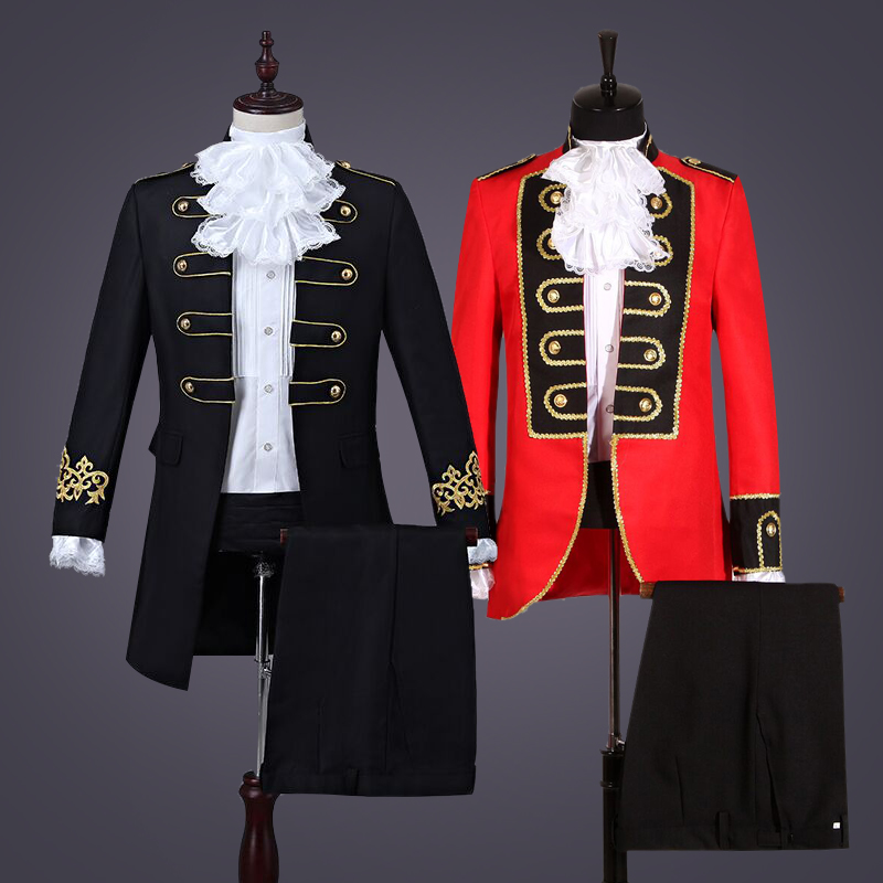 欧洲男士宫廷礼服英国王子服装欧式男宫廷舞蹈服演出服-封面
