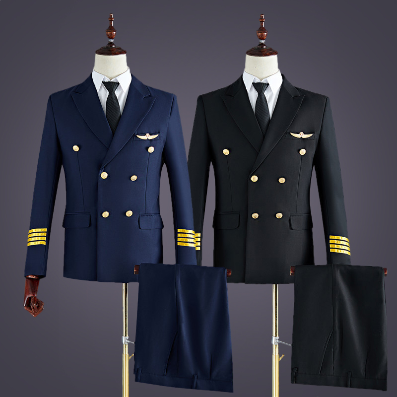 万圣节年会演出服中国机长服空少制服乘务航空学生班服男女同款