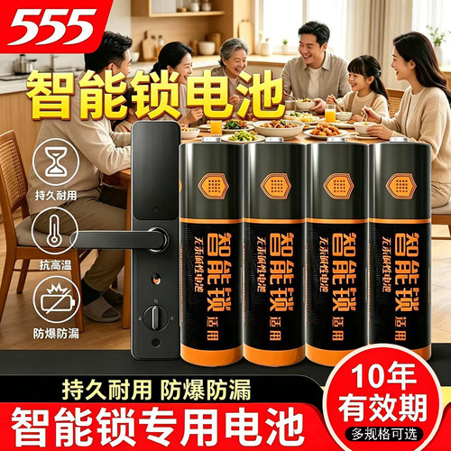 555牌智能锁专用5号电池碱性家用门锁密码锁电子锁指纹锁电池