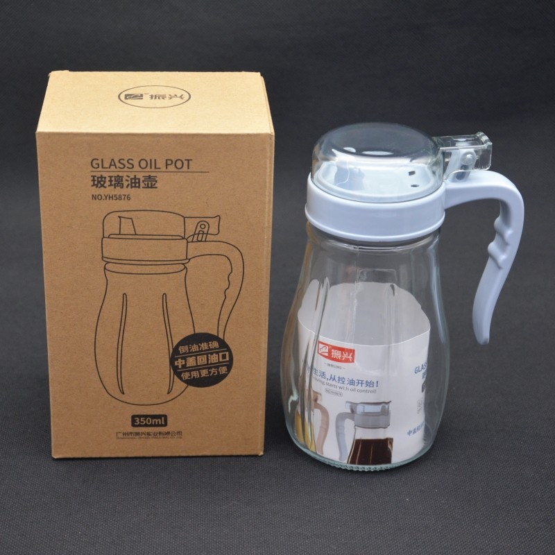 包邮振兴防漏玻璃油壶家用酱油瓶醋壶厨房调味料分装瓶350ML