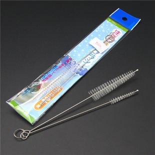 KM598日式茶壶嘴清洁刷 吸管刷厨房刷子瓶口刷奶嘴刷 小毛刷2支装