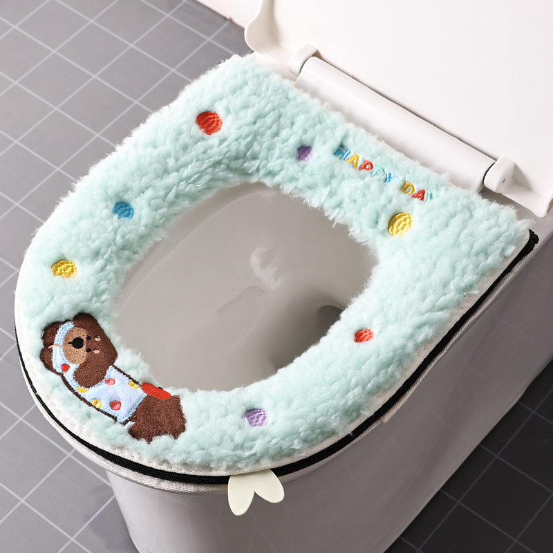 马桶坐垫加厚四季通用家用马桶套垫圈冬季拉链款坐便器马桶的垫子