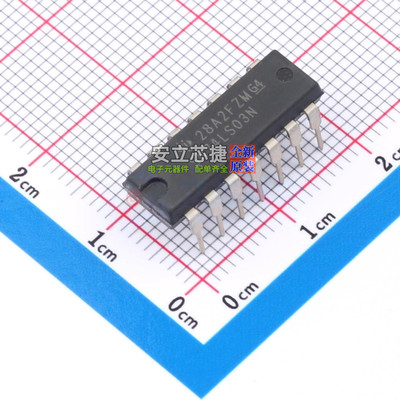 逻辑门 SN74LS03N PDIP-14 TI/德州 电子元器件配单全新原装