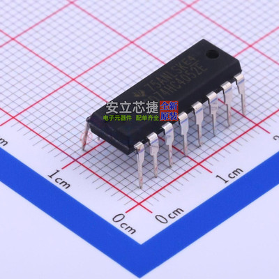 模拟开关/多路复用器 CD74HC4052E PDIP-16 TI/德州 电子元件配单