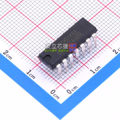 模拟开关/多路复用器 CD74HCT4066E PDIP-14 TI/德州 电子元器件
