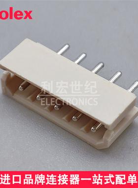 molex 22035055 2203-5055 22-03-5055莫仕间距2.50mm直针插座5P