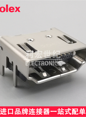 molex 2086581001 208658-1001 莫仕原装新版HDMI插座接口 19Pin