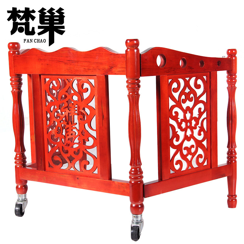 梵巢牌成人表演演出圆柱型通用镂空扬琴支架子红色木材质手工制作
