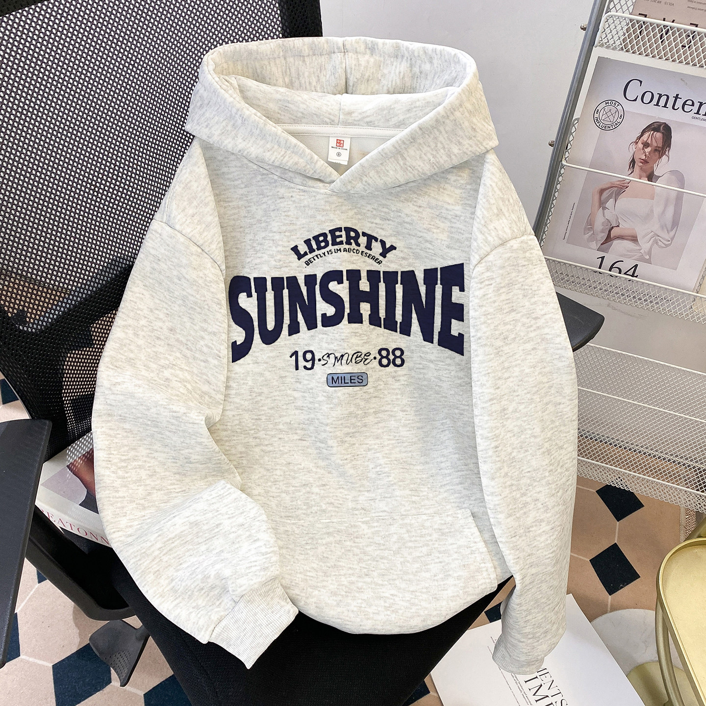 oversize连帽卫衣男中大童宽松