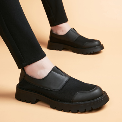 奥尔彼休闲皮鞋英伦商务透气