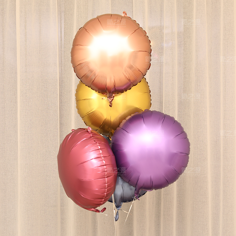 金属色圆形铝箔婚礼生日派对气球