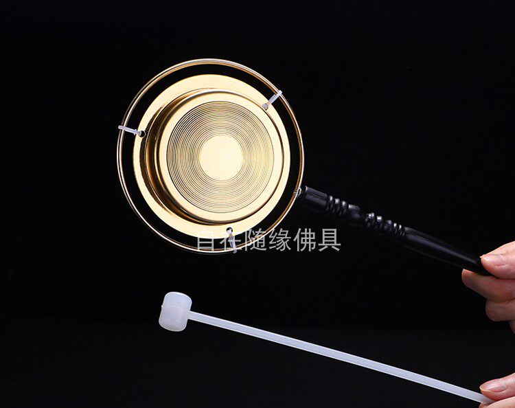 寺院法会法器佛具铛子合子台湾木鱼加厚铜磬引磬铃鼓打击乐器法器