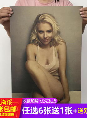 斯嘉丽约翰逊明星人物牛皮纸海报