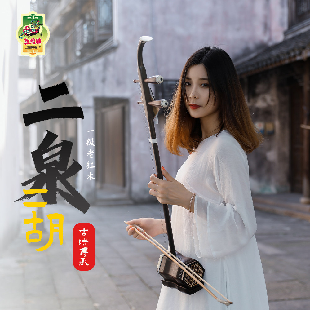 敦煌牌老红木二泉二胡乐器163A上海民族乐器一厂娱乐演奏专业琴