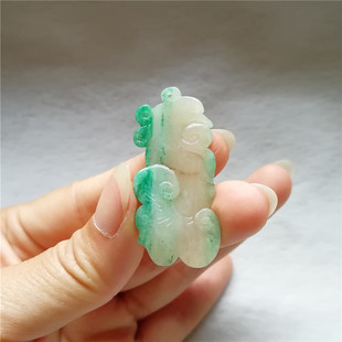 正品天然独玉仿古凤凰吊坠独山玉如意仿古件挂件吉祥如意玉坠玉佩