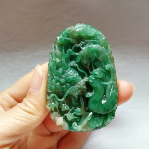 收藏南阳独山玉龙凤吊坠送证