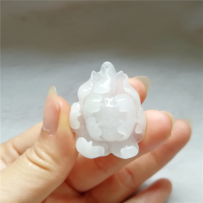 收藏独山玉项链苏工荷花吊坠特价