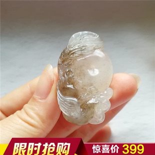 收藏天然玉石独山玉凤凰吊坠老坑独玉坠飞黄腾达玉器挂件平安扣秒