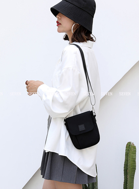 Fox Package/高级感女士黑色斜挎包设计感小众时尚潮流百搭单肩包