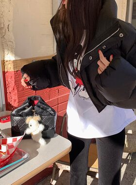 MICOCO！韩国东大门ins立领宽松小个子棉服短款外套女潮面包服