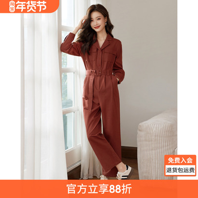 沫晗依美休闲工装风连体裤