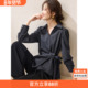 沫晗依美时髦廓形小衫 女 复古百搭收腰绑带设计感衬衫 2025冬季 新款