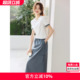 设计感女套装 沫晗依美休闲简约撞色T恤工装 新款 2026夏季 裙女套装