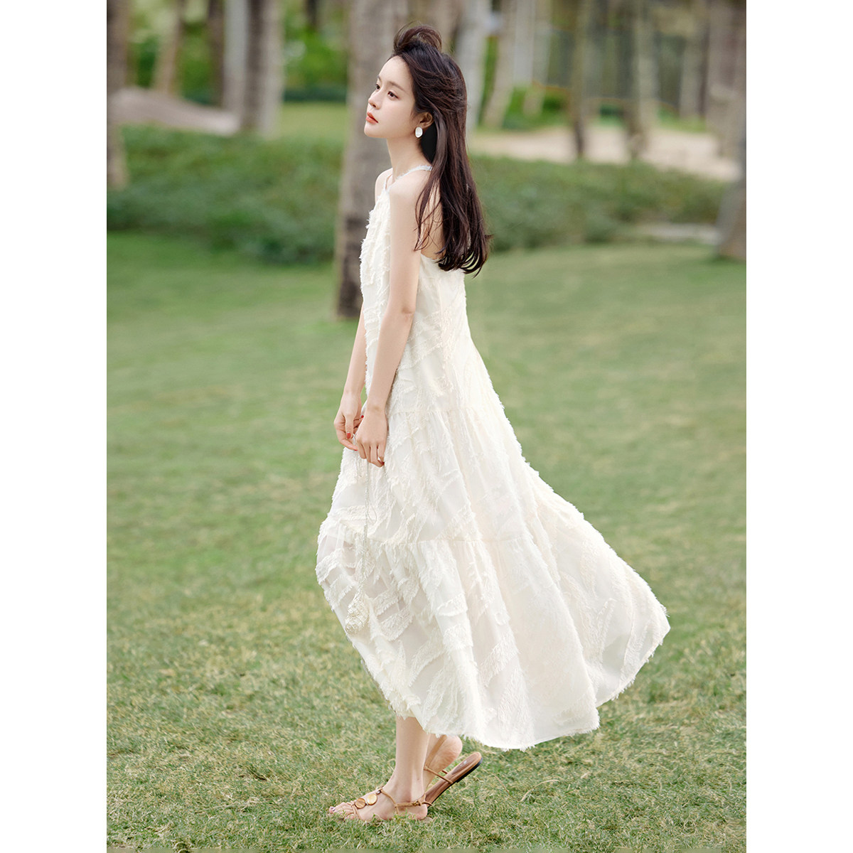 沫晗依美去有风的地方温柔度假风出游飘逸连衣裙2025夏季新款裙子,女装/女士精品,连衣裙,淘宝优惠券,粉丝福利购,淘宝优惠卷