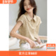 新款 沫晗依美休闲POLO晕染风衬衫 女T恤2025夏季 休闲舒适百搭上衣