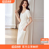 沫晗依美气质高级设计感连衣裙2026夏新款 连衣裙 优雅收腰显瘦时尚