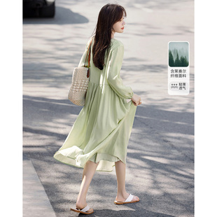 沫晗依美夏日度假风飘逸女连衣裙2025夏季新款气质休闲显瘦连衣裙