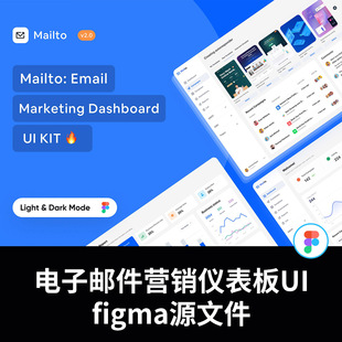8页电子邮件营销仪表板UI工具包figma源文件
