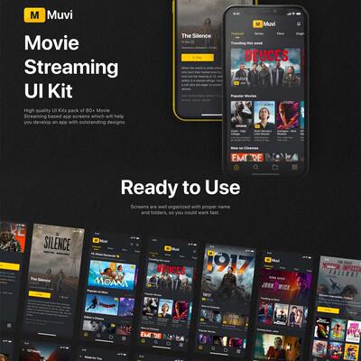 80页电视视频，影视、短视频APP UI素材xd,sketch,fig源文件