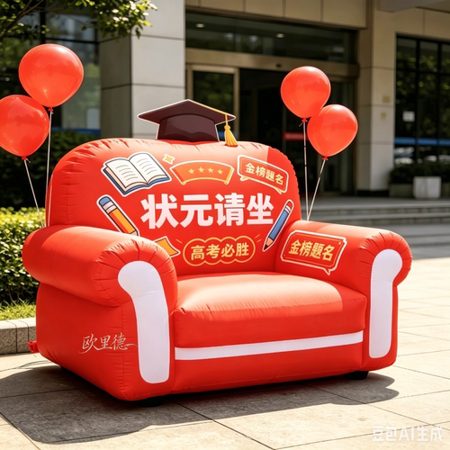 互动打卡高考状元请坐充气气模沙发高考必胜拍照打卡装饰户外道具