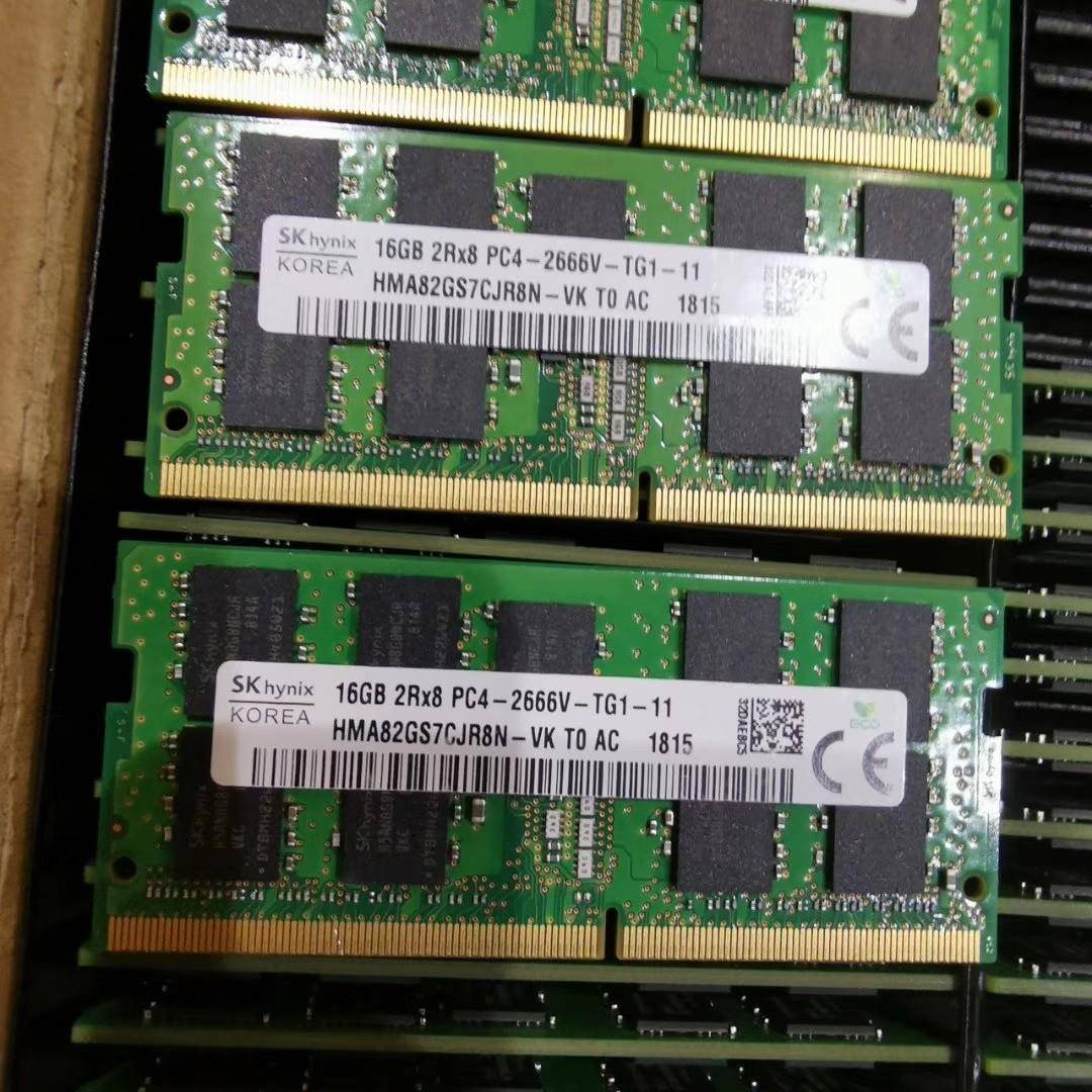 SK海力士16G 2RX8 PC4-2666V-TG1 DDR4 纯ECC SODIMM笔记本内存条